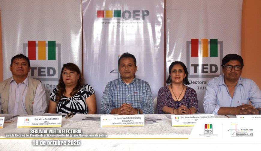 TED Tarija impulsa transparencia y brinda información oficial en conferencia de prensa en Yacuiba