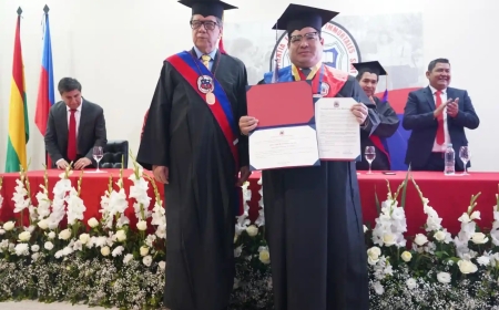 La Universidad Juan Misael Saracho otorga Doctor Honoris Causa al Fiscal General del Estado, Roger Mariaca Montenegro
