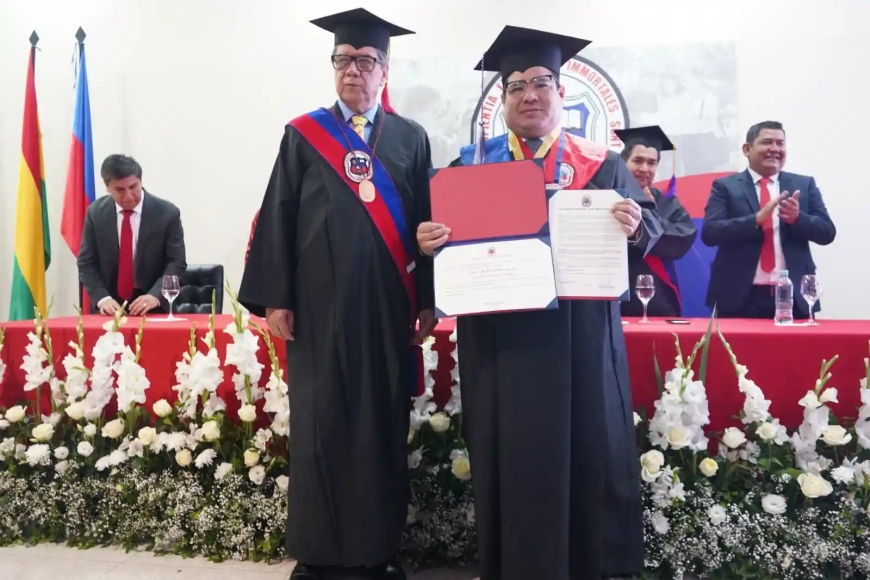 La Universidad Juan Misael Saracho otorga Doctor Honoris Causa al Fiscal General del Estado, Roger Mariaca Montenegro