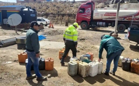 Operativo De La Anh En La Carretera Potosí–Tarija Permitió Incautar 440 Litros De Diésel