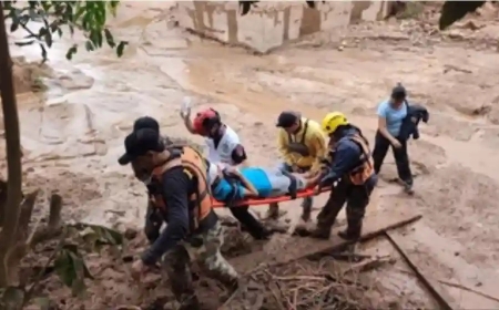 El Torno, golpeado por el desborde del río Piraí, comunidades aisladas, daños y temor por desaparecidos.