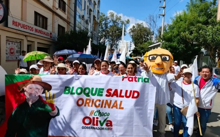 Banderazo de la Alianza Patria reunió a militantes y simpatizantes en Tarija.