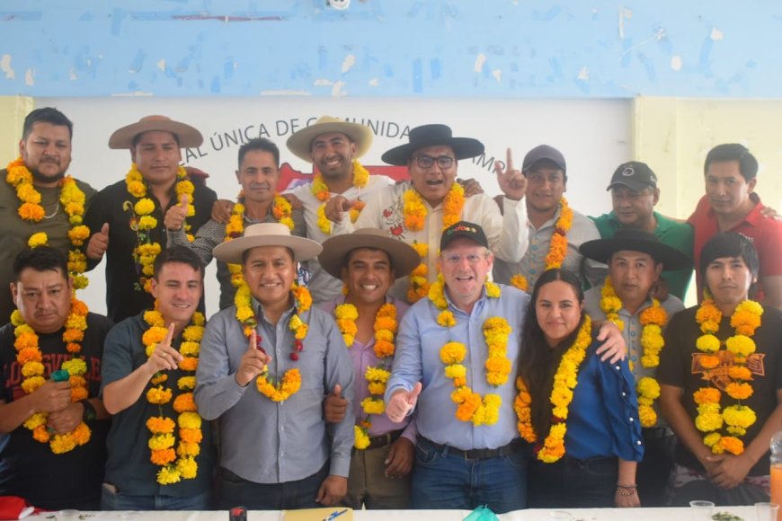 Campesinos y Adrián Oliva acuerdan agenda productiva para el desarrollo rural de Tarija.