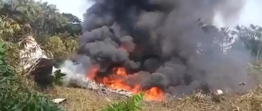 Avión militar Hércules con soldados se accidenta tras despegar en Putumayo - Colombia