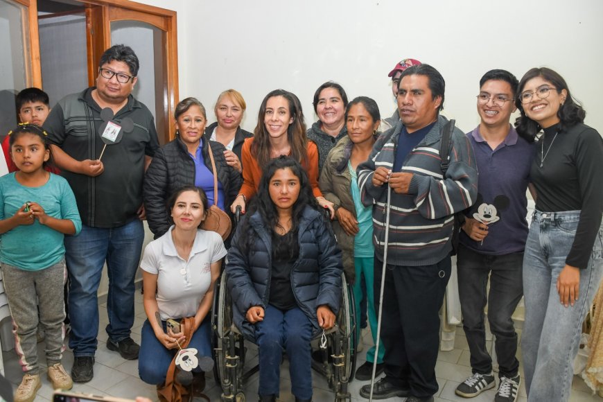 Un Grupo de personas con discapacidad expresaron su respaldo a María René Soruco en esta segunda vuelta electoral en Tarija.