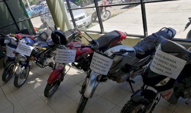 DIPROVE en Tarija recuperó seis motocicletas robadas