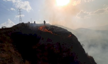 Incendio de magnitud en la serranía de Sama (Pajchani) se torna incontrolable