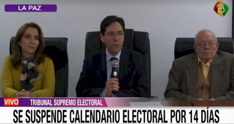 TSE posterga elecciones y llama al diálogo para definir una nueva fecha