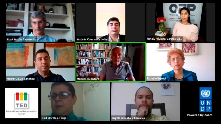 El TED Tarija y el PNUD efectúan segunda mesa de diálogo virtual con organizaciones políticas